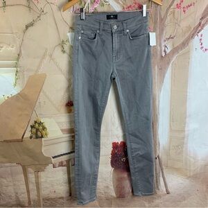 NEW 7 for All Mankind The Ankle Skinny in Gray Jeans